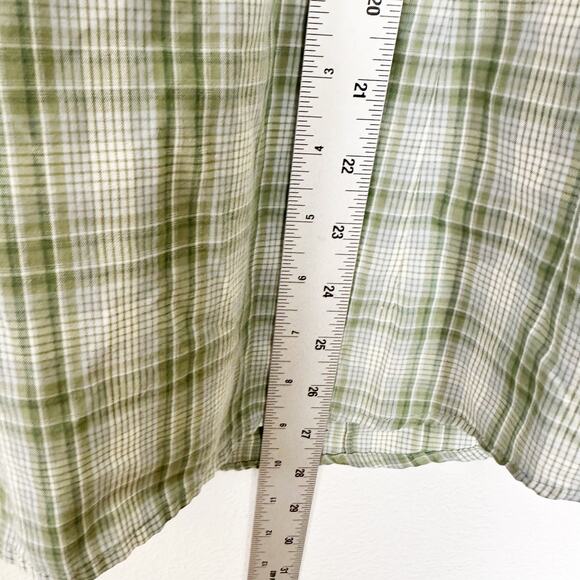 The North Face Green White Plaid Button Down Shirt sz XL - Picture 7 of 7